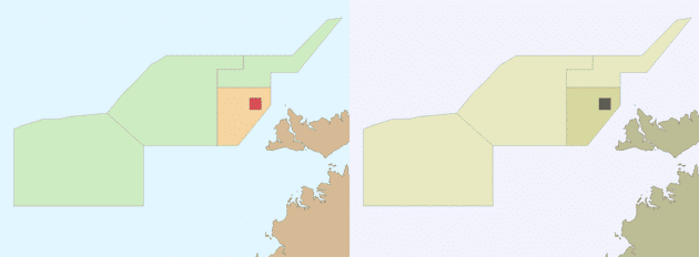 Map renderings in QGIS using normal and simulate colour blindness modes